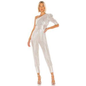retrofete Thambi Metallic Jumpsuit Silver Womens Size XS